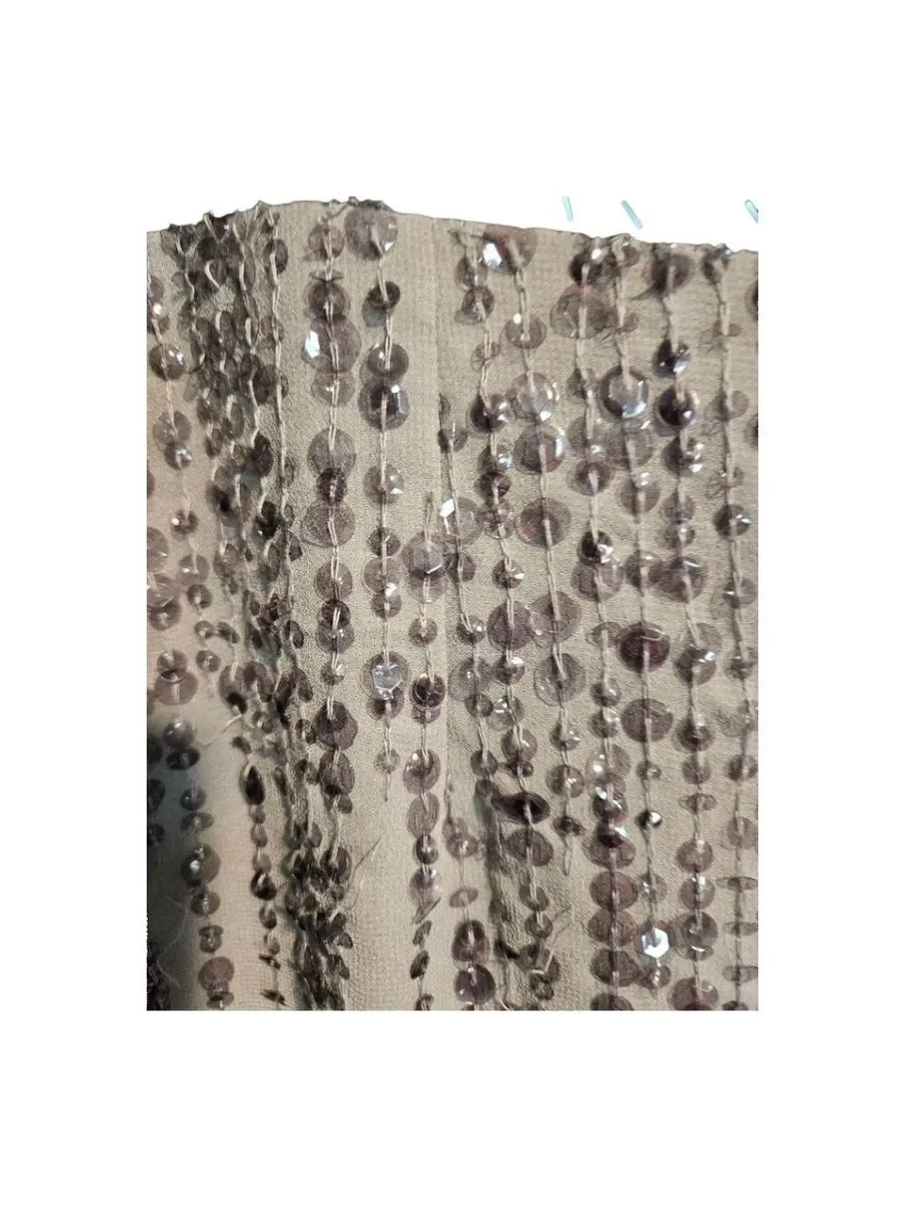 Mac Duggal Sequin Embellished Midi Dress Grey Size 6 - Picture 11 of 11